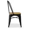 Chaise de salle à manger - Design industriel - Bois et acier - Stylix image 7