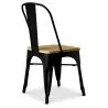 Chaise de salle à manger - Design industriel - Bois et acier - Stylix image 7
