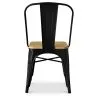 Chaise de salle à manger - Design industriel - Bois et acier - Stylix image 7