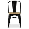 Chaise de salle à manger - Design industriel - Bois et acier - Stylix image 7