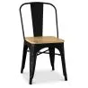 Chaise de salle à manger - Design industriel - Bois et acier - Stylix image 7