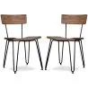 Lot de 2 chaises de salle à manger en bois - Design industriel - Hairpin image 7