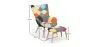 Fauteuil avec Repose-Pieds - Revêtement en Tissu Patchwork - Kontur image 7