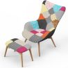 Fauteuil avec Repose-Pieds - Revêtement en Tissu Patchwork - Kontur image 7