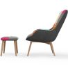 Fauteuil avec Repose-Pieds - Revêtement en Tissu Patchwork - Kontur image 7