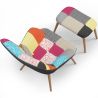 Fauteuil avec Repose-Pieds - Revêtement en Tissu Patchwork - Kontur image 7