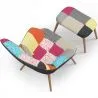 Fauteuil avec Repose-Pieds - Revêtement en Tissu Patchwork - Kontur image 7