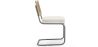Chaise de salle à manger avec accoudoirs En Bouclette Fausse Fourrure Tapissée - Boucles Blanches- bois et rotin - Birey image 7