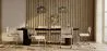 Chaise de salle à manger avec accoudoirs En Bouclette Fausse Fourrure Tapissée - Boucles Blanches- bois et rotin - Birey image 7