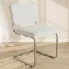 Chaise de salle à manger En Bouclette Fausse Fourrure Tapissée - Boucles Blanches - Henr image 7