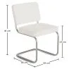Chaise de salle à manger En Bouclette Fausse Fourrure Tapissée - Boucles Blanches - Henr image 7