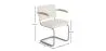 Chaise de salle à manger avec accoudoirs En Bouclette Fausse Fourrure Tapissée - Boucles Blanches - Henr image 7