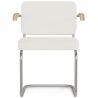 Chaise de salle à manger avec accoudoirs En Bouclette Fausse Fourrure Tapissée - Boucles Blanches - Henr image 7