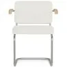 Chaise de salle à manger avec accoudoirs En Bouclette Fausse Fourrure Tapissée - Boucles Blanches - Henr image 7