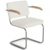 Chaise de salle à manger avec accoudoirs En Bouclette Fausse Fourrure Tapissée - Boucles Blanches - Henr image 7