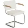 Chaise de salle à manger avec accoudoirs En Bouclette Fausse Fourrure Tapissée - Boucles Blanches - Henr image 7