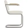 Chaise de salle à manger avec accoudoirs En Bouclette Fausse Fourrure Tapissée - Boucles Blanches - Henr image 7