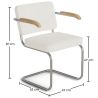 Chaise de salle à manger avec accoudoirs En Bouclette Fausse Fourrure Tapissée - Boucles Blanches - Henr image 7