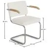 Chaise de salle à manger avec accoudoirs En Bouclette Fausse Fourrure Tapissée - Boucles Blanches - Henr image 7