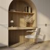 Chaise de salle à manger avec accoudoirs En Bouclette Fausse Fourrure Tapissée - Boucles Blanches - Henr image 7