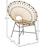  Chaise d'extérieur ronde en rotin synthétique - Design Boho Bali - Elsa image 7