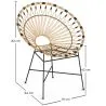  Chaise d'extérieur ronde en rotin synthétique - Design Boho Bali - Elsa image 7