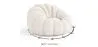 Fauteuil avec ottoman tapissé - Bouclé blanc - Rubi image 7