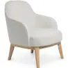Chaise de salle à manger en bouclette fausse fourrure Tapissée - Boucles Blanches - Lettre image 7