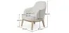 Chaise de salle à manger en bouclette fausse fourrure Tapissée - Boucles Blanches - Lettre image 7
