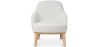 Chaise de salle à manger en bouclette fausse fourrure Tapissée - Boucles Blanches - Lettre image 7