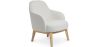 Chaise de salle à manger en bouclette fausse fourrure Tapissée - Boucles Blanches - Lettre image 7
