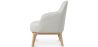 Chaise de salle à manger en bouclette fausse fourrure Tapissée - Boucles Blanches - Lettre image 7