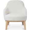 Chaise de salle à manger en bouclette fausse fourrure Tapissée - Boucles Blanches - Lettre image 7
