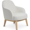 Chaise de salle à manger en bouclette fausse fourrure Tapissée - Boucles Blanches - Lettre image 7