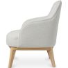 Chaise de salle à manger en bouclette fausse fourrure Tapissée - Boucles Blanches - Lettre image 7