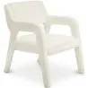 Chaise de salle à manger en bouclette fausse fourrure Tapissée - Boucles Blanches  - Colette image 7