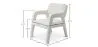 Chaise de salle à manger en bouclette fausse fourrure Tapissée - Boucles Blanches  - Colette image 7