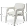 Chaise de salle à manger en bouclette fausse fourrure Tapissée - Boucles Blanches  - Colette image 7