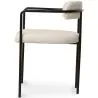 Chaise de salle à manger en bouclette fausse fourrure Tapissée - Boucles Blanches - Garne image 7