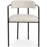 Chaise de salle à manger en bouclette fausse fourrure Tapissée - Boucles Blanches - Garne image 7