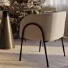 Chaise de salle à manger tapissée - Bouclé blanc - James image 7