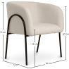 Chaise de salle à manger tapissée - Bouclé blanc - James image 7