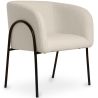 Chaise de salle à manger tapissée - Bouclé blanc - James image 7