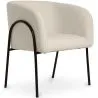 Chaise de salle à manger tapissée - Bouclé blanc - James image 7