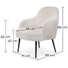 Fauteuil Rembourré - Bouclé Blanc - Hyra image 7