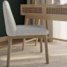 Chaise de salle à manger en bouclette fausse fourrure Tapissée - Boucles Blanches  - Biscayne image 7
