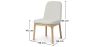 Chaise de salle à manger en bouclette fausse fourrure Tapissée - Boucles Blanches  - Biscayne image 7