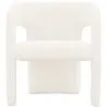 Chaise de salle à manger en bouclette fausse fourrure Tapissée - Boucles Blanches - Ashley image 7