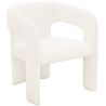 Chaise de salle à manger en bouclette fausse fourrure Tapissée - Boucles Blanches - Ashley image 7
