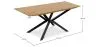 Pack Table à manger en bois design industriel (220cm) & 8 chaises de salle à manger en rotin tapissées de velours - Puila image 7